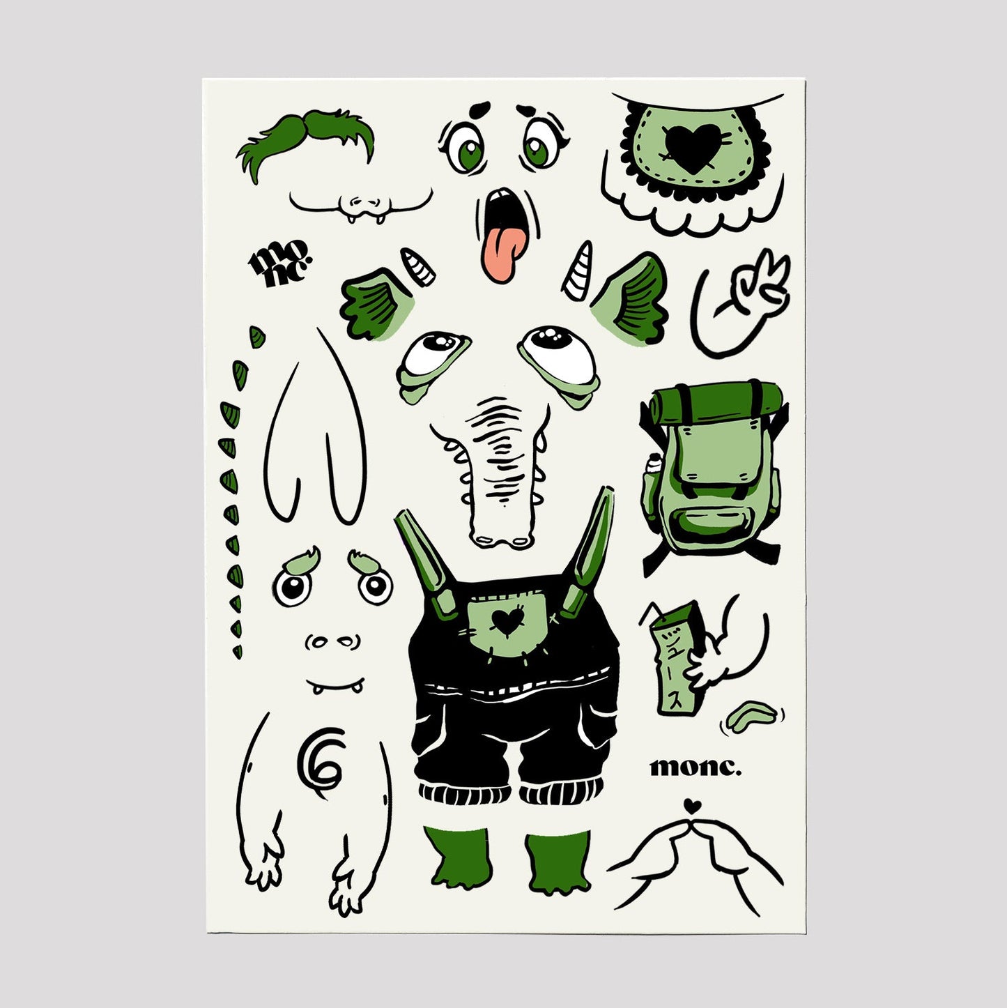green creature set